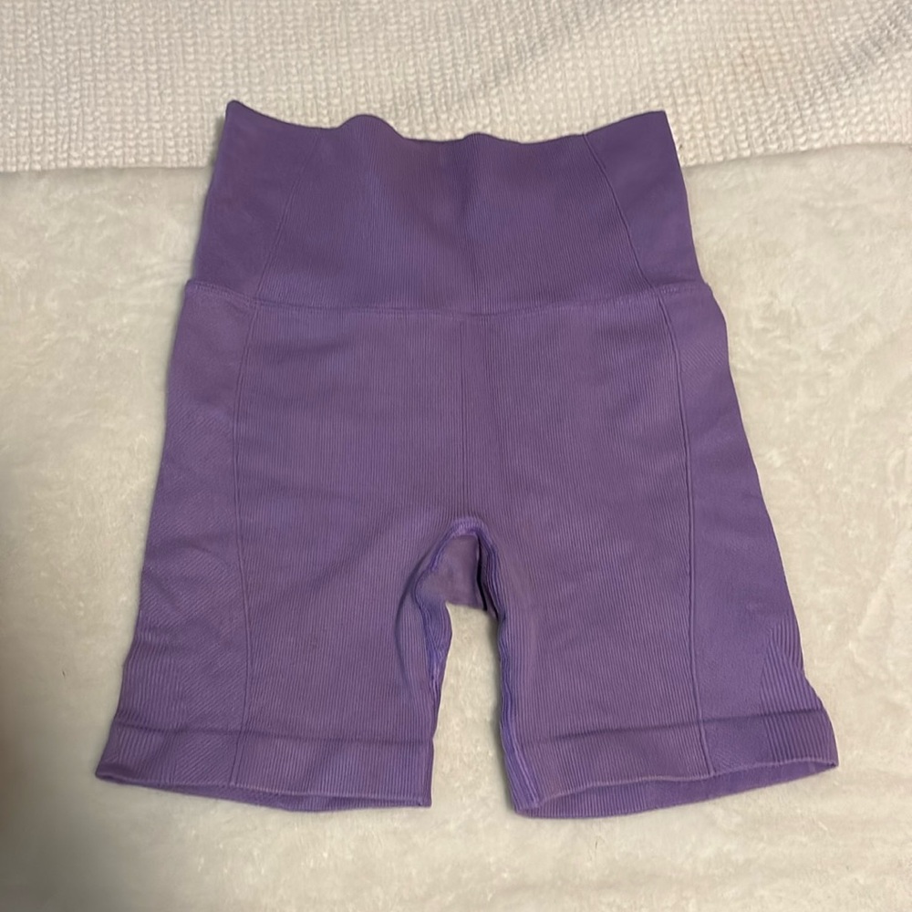 Purple biker shorts